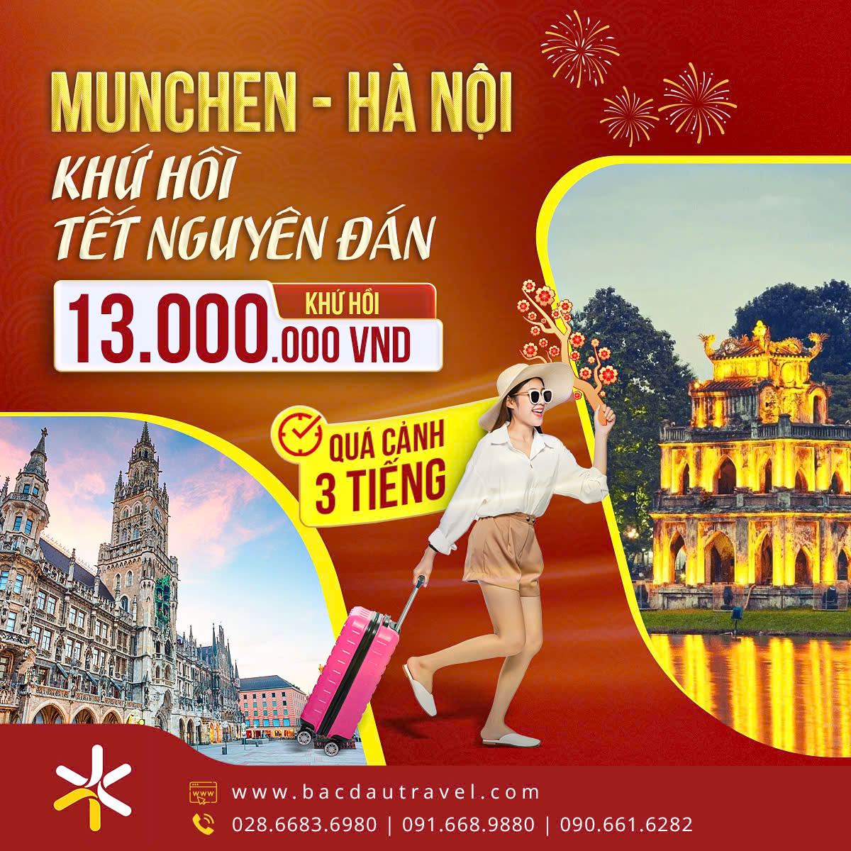 TỪ MUNCHEN VỀ HÀ NỘI ĐÓN TẾT - CHỈ CHỜ QUÁ CẢNH 3 TIẾNG, GIÁ VÉ KHỨ HỒI SIÊU ƯU ĐÃI!!