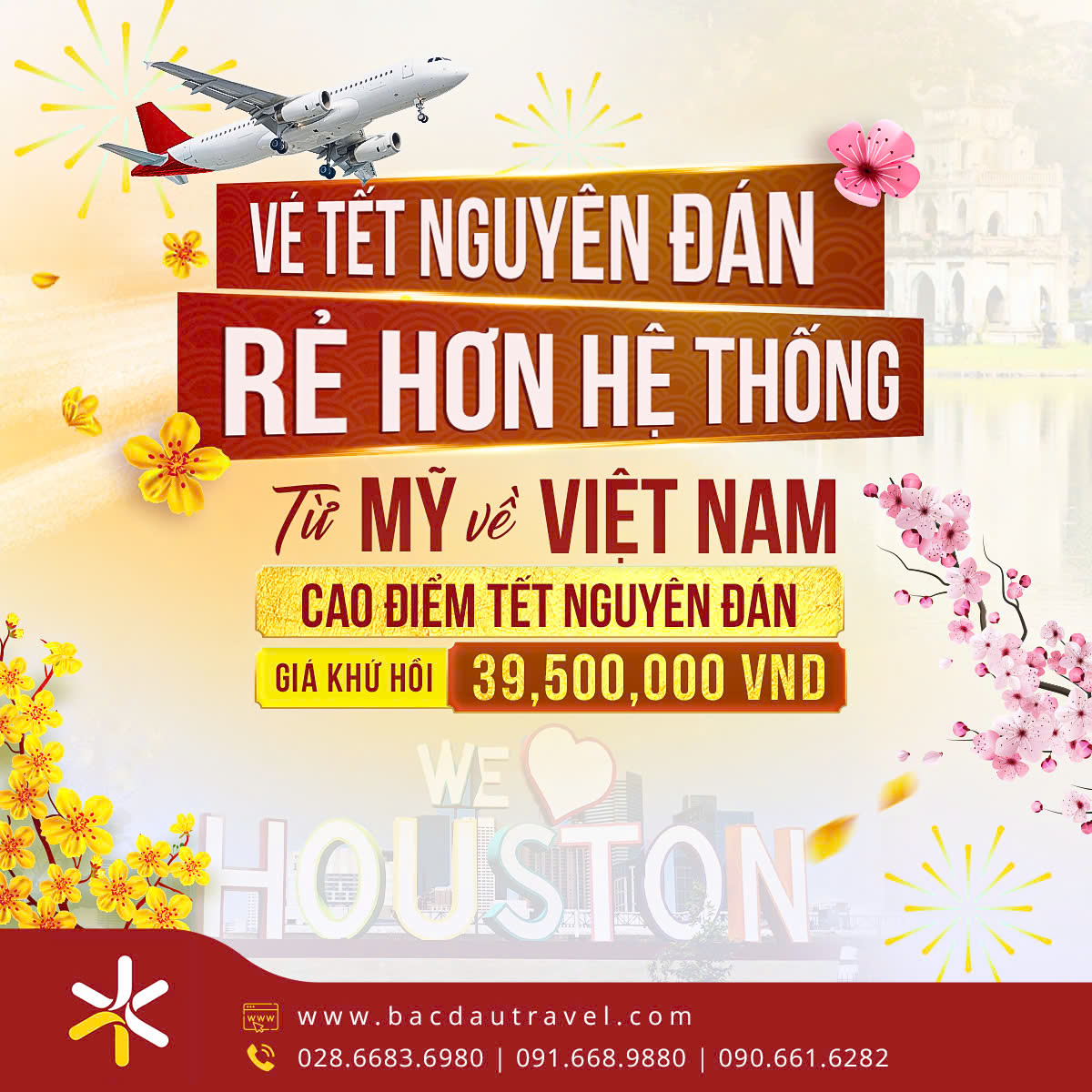 [TIN VUI MÙNG 1] VÉ TẾT NGUYÊN ĐÁN ƯU ĐÃI KHỨ HỒI TỪ MỸ VỀ VIỆT NAM