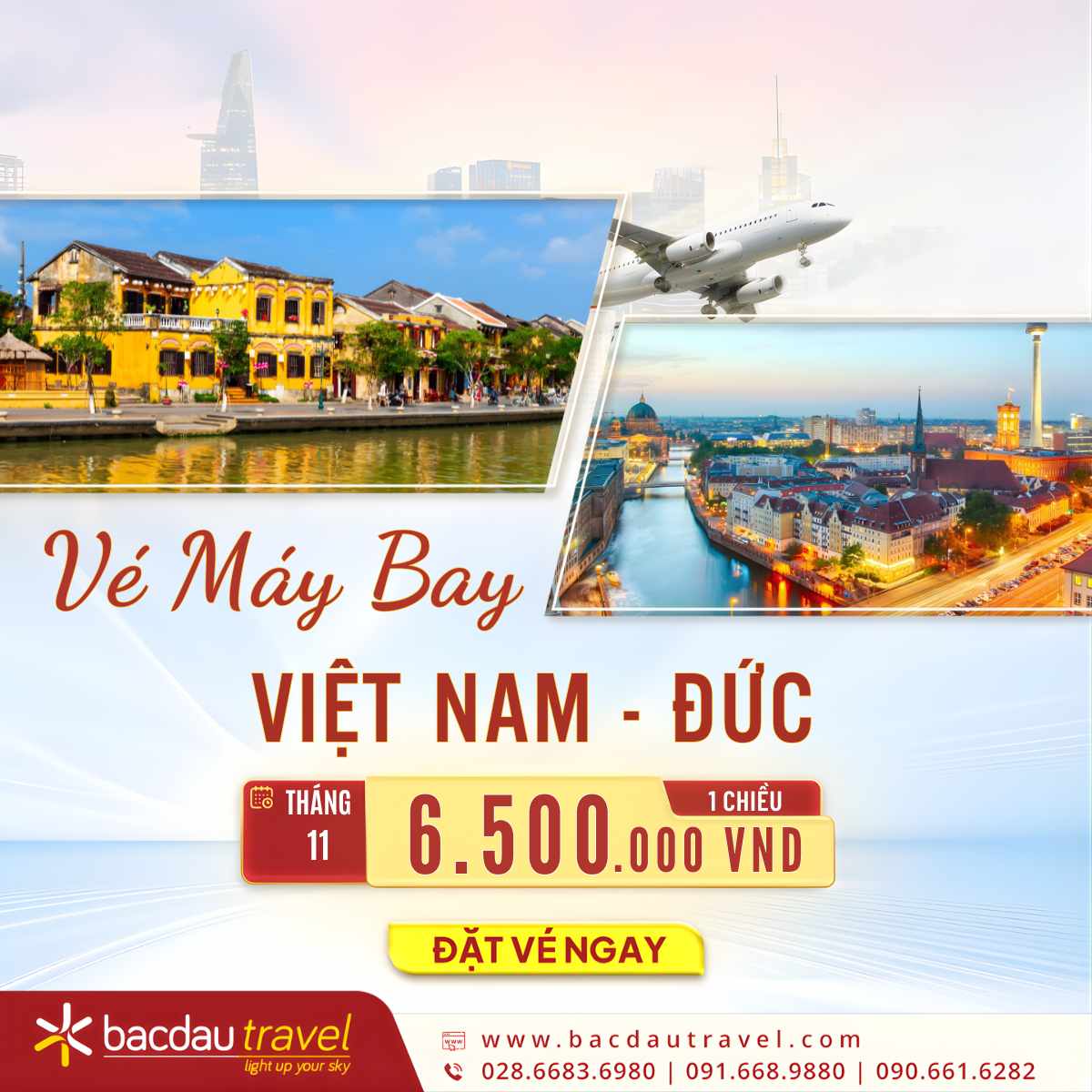 Vé máy bay Việt Nam đi Đức giá rẻ tháng 11