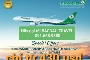 Đi Mỹ & Canada trong chương trình của EVA AIR