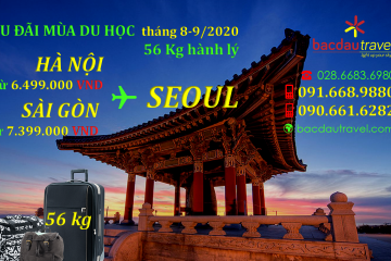 HANOI / SAIGON ✈ INCHEON (SEOUL) tháng 8, 9/2020