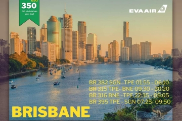 VI VU ĐẾN BRISBANE GIÁ CỰC SỐC CÙNG EVA AIR