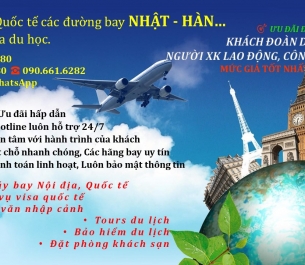 Vé máy bay từ VIỆT NAM ✈ HÀN ✈ NHẬT mùa du học