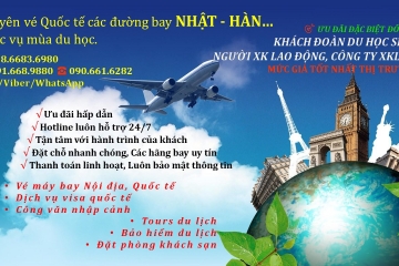 Vé máy bay từ VIỆT NAM ✈ HÀN ✈ NHẬT mùa du học